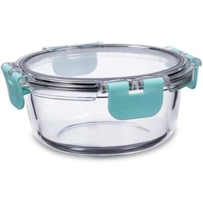 Hermetische Lunchbox Quid Purity Cirkel 390 ml Doorzichtig Glas Hermetische Lunchbox Quid Purity Cirkel 390 ml Doorzichtig Glas