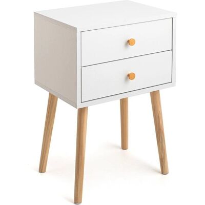 Table de Nuit Vinthera Moa - Bois Mélaminé & Acier - 40x30x62.5cm - Publicité Table de Nuit Vinthera Moa - Bois Mélaminé & Acier - 40x30x62.5cm - Publicité