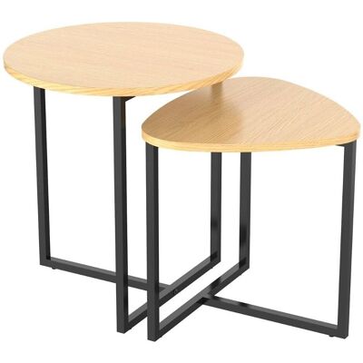 Set de 2 Tables Latérales en Métal Vinthera Moa Set de 2 Tables Latérales en Métal Vinthera Moa