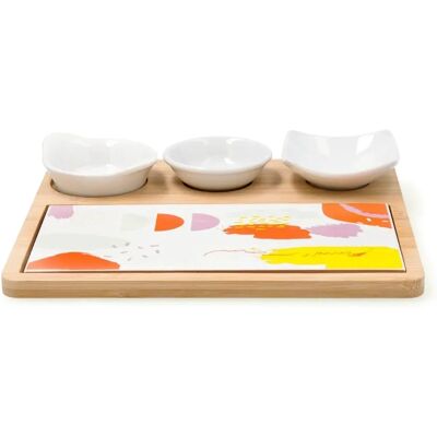 Quid Kaleido Flerkleurig Hout Serveer Set - Keukengerei Quid Kaleido Flerkleurig Hout Serveer Set - Keukengerei