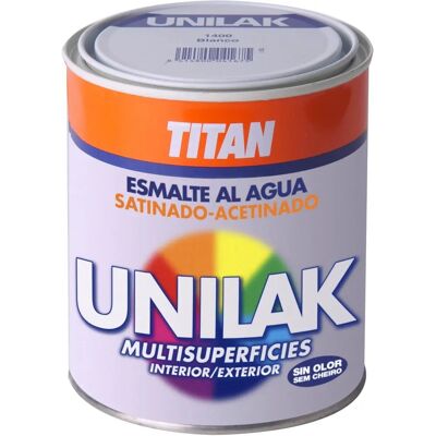 Esmalte Satinado à Água Titan Unilak - 750ml Branco Esmalte Satinado à Água Titan Unilak - 750ml Branco