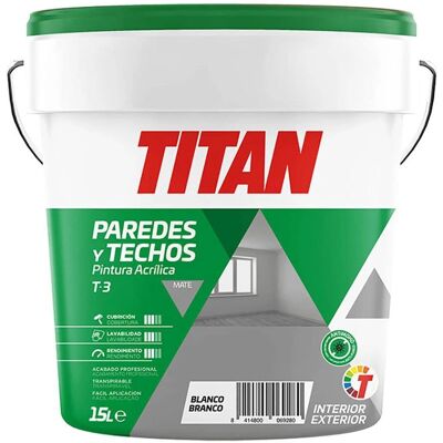 Titan Weiß T-3 Farbe - Matt - 15L Titan Weiß T-3 Farbe - Matt - 15L