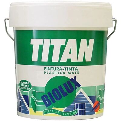 Pintura Titan Biolux blanco mate 15L - Pintura plástica exterior Pintura Titan Biolux blanco mate 15L - Pintura plástica exterior