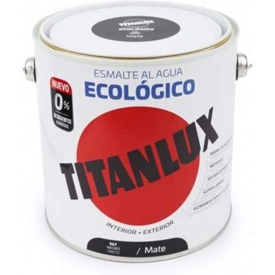 Esmalte ecológico al agua negro mate para múltiples superficies - 2,5L Esmalte ecológico al agua negro mate para múltiples superficies - 2,5L