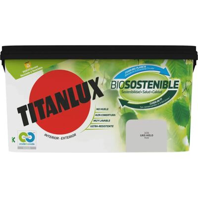 Pintura Titan - Interior-Exterior Ecológica 4L Gris Hielo - Pintura Pintura Titan - Interior-Exterior Ecológica 4L Gris Hielo - Pintura