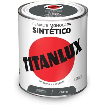 Peinture Émail Synthétique Titanlux Gris - Intérieur/Extérieur - 750ml - Publicité Peinture Émail Synthétique Titanlux Gris - Intérieur/Extérieur - 750ml - Publicité