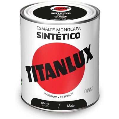 Titanlux 5809006 Schwarze synthetische Emailfarbe - Farbe Titanlux 5809006 Schwarze synthetische Emailfarbe - Farbe
