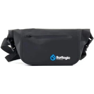 Riñonera seca impermeable Surflogic - 2L - Negro - 20x8x13cm - Resistente al agua Riñonera seca impermeable Surflogic - 2L - Negro - 20x8x13cm - Resistente al agua