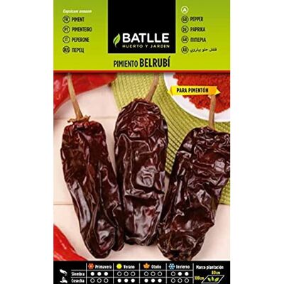 Semences de Piment Belrubí - Spécialité pour pimentón - Variété gourmande - Publicité Semences de Piment Belrubí - Spécialité pour pimentón - Variété gourmande - Publicité