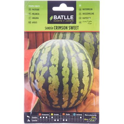 Graines de Pastèque Crimson Sweet - Batlle - 160 Semences - Publicité Graines de Pastèque Crimson Sweet - Batlle - 160 Semences - Publicité