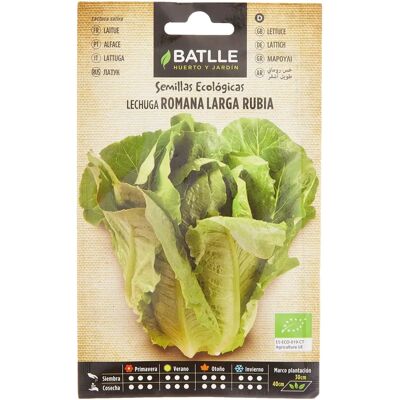 Semences biologiques de Laitue Romaine Longue - Batlle - 400 Graines - Publicité Semences biologiques de Laitue Romaine Longue - Batlle - 400 Graines - Publicité