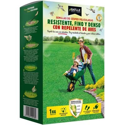 Semillas de césped fino resistente - Repelente de aves, 1kg Semillas de césped fino resistente - Repelente de aves, 1kg
