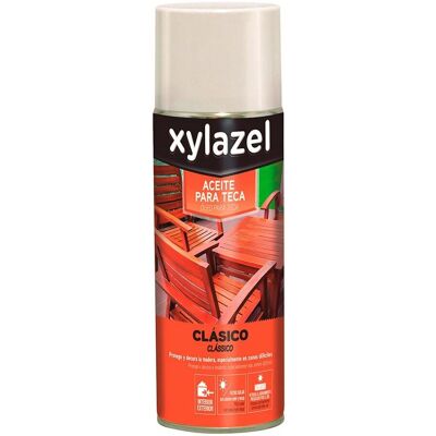 Spray d'Huile de Teck Miel Xylazel - Huile pour Bois - Finition Mate - Publicité Spray d'Huile de Teck Miel Xylazel - Huile pour Bois - Finition Mate - Publicité