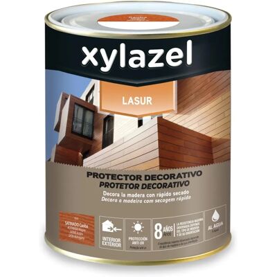 Laca Satinada a Base de Agua Xylazel Caoba - Acabado Interior y Exterior Laca Satinada a Base de Agua Xylazel Caoba - Acabado Interior y Exterior