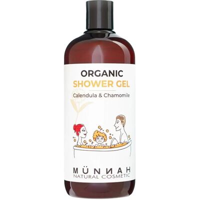 Münnah Natürliches Bio Calendula & Kamille Duschgel 500ml Münnah Natürliches Bio Calendula & Kamille Duschgel 500ml