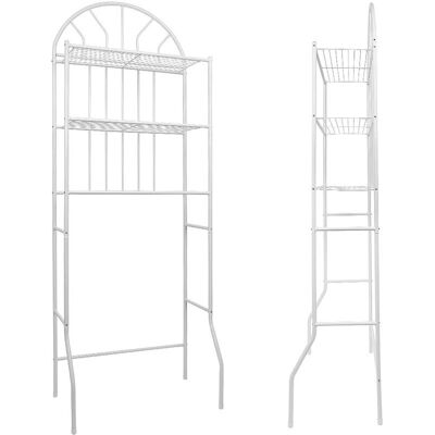 HALOYO - 65x34x177cm - Weiß - Badezimmerregal HALOYO - 65x34x177cm - Weiß - Badezimmerregal