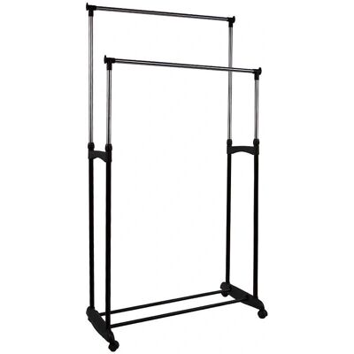 HALOYO - Appendiabiti Doppio Estensibile con Ruote - Wardrobe Rack HALOYO - Appendiabiti Doppio Estensibile con Ruote - Wardrobe Rack