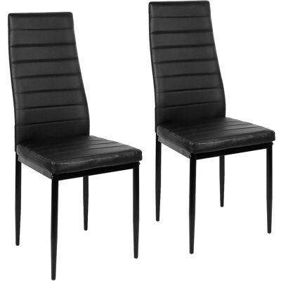 HALOYO - 2-Pack Contemporary Dining Chairs - Schwarz HALOYO - 2-Pack Contemporary Dining Chairs - Schwarz
