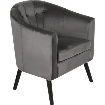 HALOYO - Sofa Chair - Grau - Holzbeine - Armchair HALOYO - Sofa Chair - Grau - Holzbeine - Armchair