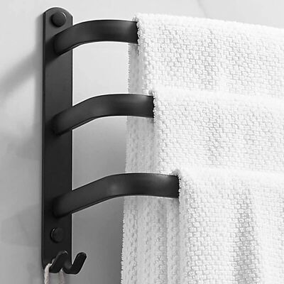 HALOYO - 3-Tier - Schwarz - 50x24x14.4cm - Wand-Handtuchhalter HALOYO - 3-Tier - Schwarz - 50x24x14.4cm - Wand-Handtuchhalter