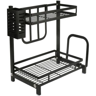 HALOYO - Portaspezie cucina - Nero - Stainless Steel - Spice rack HALOYO - Portaspezie cucina - Nero - Stainless Steel - Spice rack