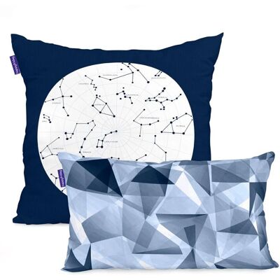 HAPPYFRIDAY Cosmos Multicolor Pillow Cover - 2 Pieces HAPPYFRIDAY Cosmos Multicolor Pillow Cover - 2 Pieces