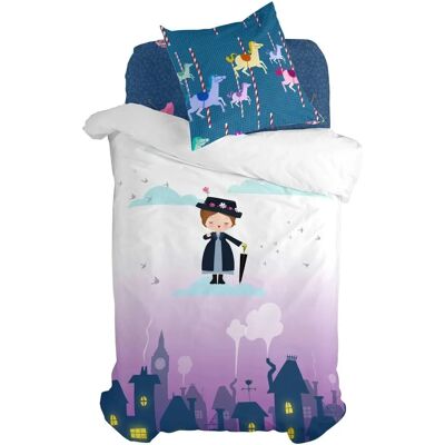 Zestaw poszewek na kołdrę i poduszkę HappyFriday Mr Fox Nanny Multicolour Zestaw poszewek na kołdrę i poduszkę HappyFriday Mr Fox Nanny Multicolour
