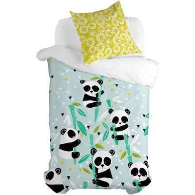 Happyfriday Moshi Moshi Panda Garden Blue Duvet Cover Set - Single Happyfriday Moshi Moshi Panda Garden Blue Duvet Cover Set - Single