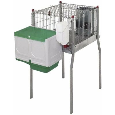 Suinga Kaninchenkäfig - Verzinkter Draht mit Nist & Futterspender - 55x108x101 cm Suinga Kaninchenkäfig - Verzinkter Draht mit Nist & Futterspender - 55x108x101 cm
