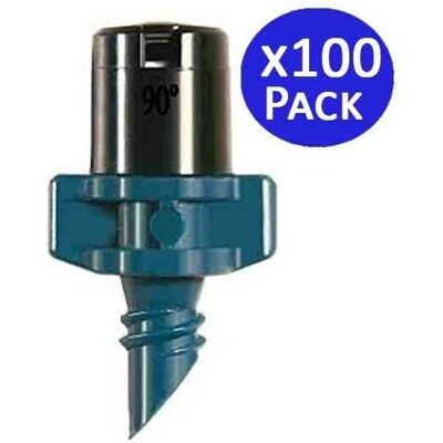 Confezione da 100 micro sprinkler SUINGA - 90° per tubo di irrigazione Confezione da 100 micro sprinkler SUINGA - 90° per tubo di irrigazione