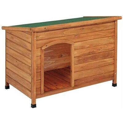 Suinga - Casetta in legno per cani con tetto piano - 85x58x58 cm Suinga - Casetta in legno per cani con tetto piano - 85x58x58 cm