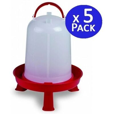 Suinga Bebedero pollo 8L Pack 5 Portátil para aves Suinga Bebedero pollo 8L Pack 5 Portátil para aves