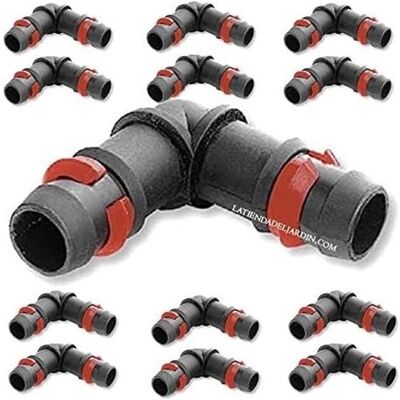 Suinga - Gomito 16mm per irrigazione - Nero - Pack 25 - Gomito irrigazione Suinga - Gomito 16mm per irrigazione - Nero - Pack 25 - Gomito irrigazione