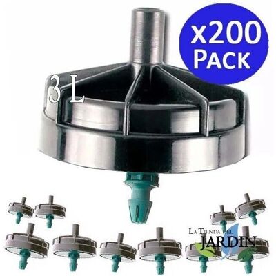 SUINGA Gocciolatori inline micro 200 - Caudal 3 L/h - 200 uds - sistema de riego en línea micro SUINGA Gocciolatori inline micro 200 - Caudal 3 L/h - 200 uds - sistema de riego en línea micro