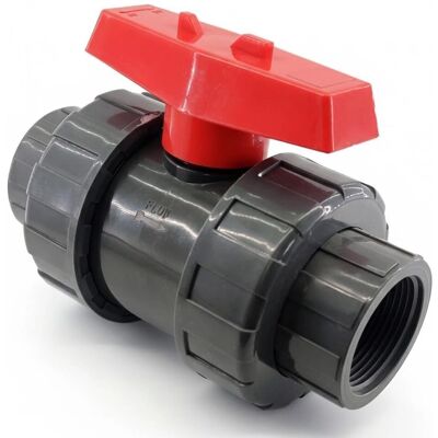 SUINGA Kugelhahn 50mm, PVC, 1 1/2" - Kugelhahn SUINGA Kugelhahn 50mm, PVC, 1 1/2" - Kugelhahn