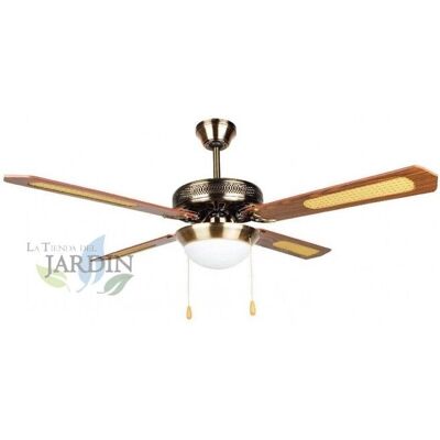 Suinga Ventilatore a soffitto classico 52' con lampada e 3 velocità Suinga Ventilatore a soffitto classico 52' con lampada e 3 velocità