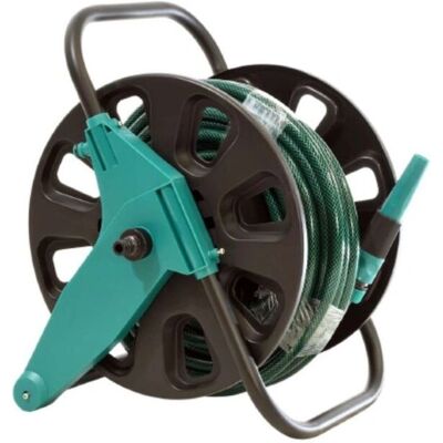 Carrello per Tubo di Giardino Suinga con 15m e Lancia Carrello per Tubo di Giardino Suinga con 15m e Lancia
