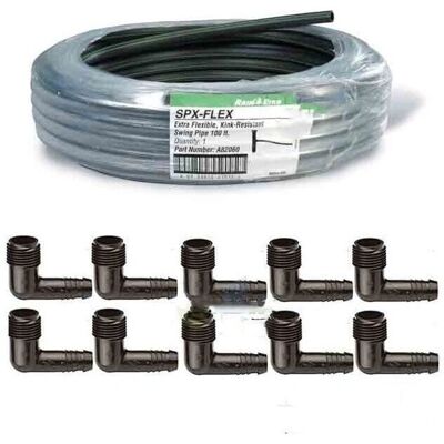 Tubo Irrigazione Rain Bird SPX-Flex - 30m, 10 Angoli, Nero/Verde Tubo Irrigazione Rain Bird SPX-Flex - 30m, 10 Angoli, Nero/Verde
