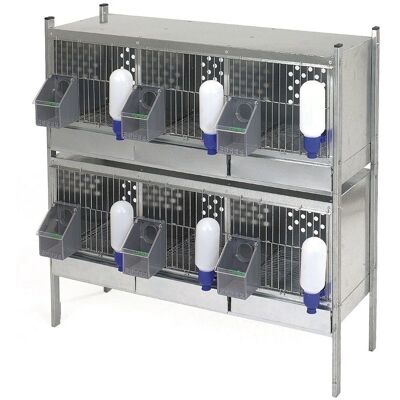 Suinga - Gabbia per Uccelli 6 Scomparti - Acciaio Zincato 105x35x60 cm Suinga - Gabbia per Uccelli 6 Scomparti - Acciaio Zincato 105x35x60 cm