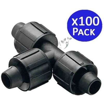 SUINGA Connecteur en T pour Ruban d'Irrigation 16mm - 100 unités - Publicité SUINGA Connecteur en T pour Ruban d'Irrigation 16mm - 100 unités - Publicité