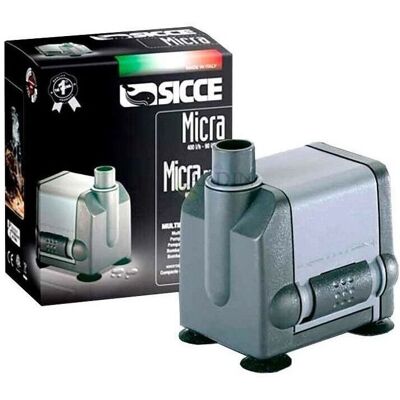 Pompa d'acqua SICCE Micra - 0,6m, 400l/h, Multifunzione Pompa d'acqua SICCE Micra - 0,6m, 400l/h, Multifunzione