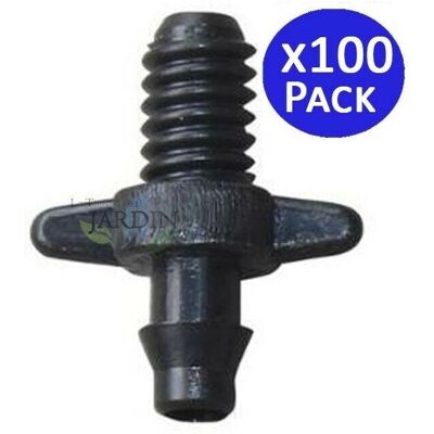 Pacco da 100 connettori microtubo Suinga - Connettore microtubo, 4mm, nero Pacco da 100 connettori microtubo Suinga - Connettore microtubo, 4mm, nero