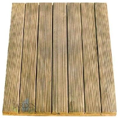 Piastrella in Legno di Pino Suinga - 100x100cm - Trattata con Autoclave - Pavimento Esterno Piastrella in Legno di Pino Suinga - 100x100cm - Trattata con Autoclave - Pavimento Esterno