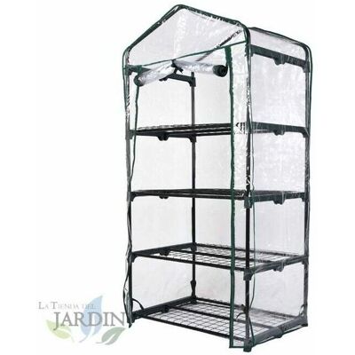 Invernadero compacto SUINGA 160x69x49cm - 4 estantes para terrazas Invernadero compacto SUINGA 160x69x49cm - 4 estantes para terrazas