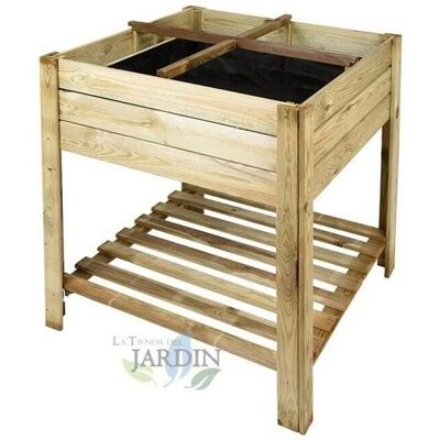 Suinga Letto da giardino in legno 80x80x80cm - Autoclave, Geotessile, Terra Suinga Letto da giardino in legno 80x80x80cm - Autoclave, Geotessile, Terra