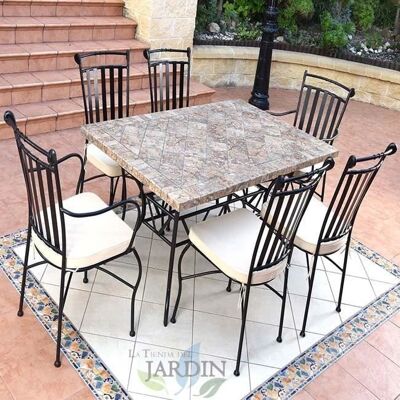 Set di Arredo da Giardino Suinga - Tavoli e Sedie in Ceramica Set di Arredo da Giardino Suinga - Tavoli e Sedie in Ceramica