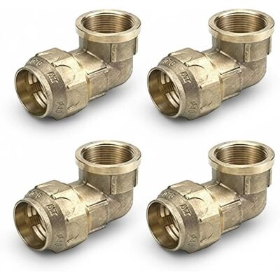 SUINGA Codo hembra de latón 32mm x 1'' - Conector para tubería SUINGA Codo hembra de latón 32mm x 1'' - Conector para tubería