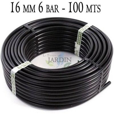 SUINGA - Tubo agricolo in polietilene 16mm 6 bar 100m nero - Tubi di irrigazione SUINGA - Tubo agricolo in polietilene 16mm 6 bar 100m nero - Tubi di irrigazione