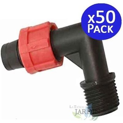 Suinga - 16mm x 1/2'' Tropfrohr Verbindung mit Sicherheitsringen - Pack 50 Suinga - 16mm x 1/2'' Tropfrohr Verbindung mit Sicherheitsringen - Pack 50