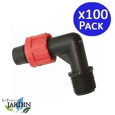 Suinga - Codo de Goteo Mixto - 16mm - Pack 100 Suinga - Codo de Goteo Mixto - 16mm - Pack 100